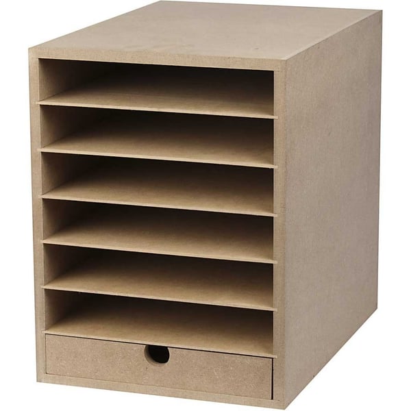 Kartongreol för A4 papper - 6 hyllor - 210x297 mm