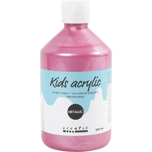 Akrylfärg Kids Acrylic - Metallic Ljusrosa - 500 ml