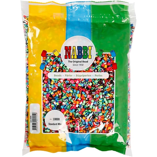 Nabbi Pärlor 10 000 st - Ränder - Medium