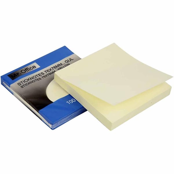 Gula Notisblock - Notisar - 75x75 mm - 12 st förp. Gula Notisblock - Notisar - 75x75 mm - 12 st förp.