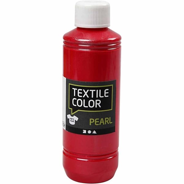 Textil Färg Pearl - Röd - 250 ml
