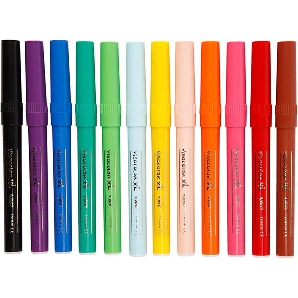 Bic Tuschpennor Visa Color 3 mm - 12 Mixade Färger