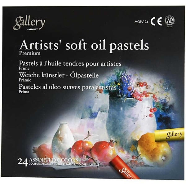 Oljepastellkritor Gallery Premium - 24 st - Mixade Färger