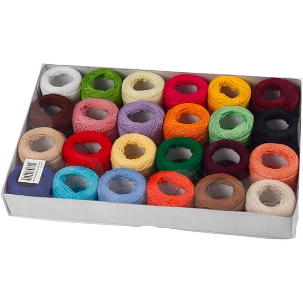 Merceriserat bomullsgarn - 24 st x 20 g