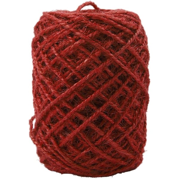 Naturhampa - Tjocklek 1-2 mm - Röd - 150 m