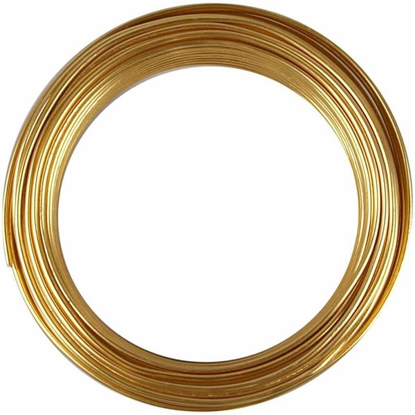 Aluminiumtråd - Tjocklek 3 mm - Guld - 29 m