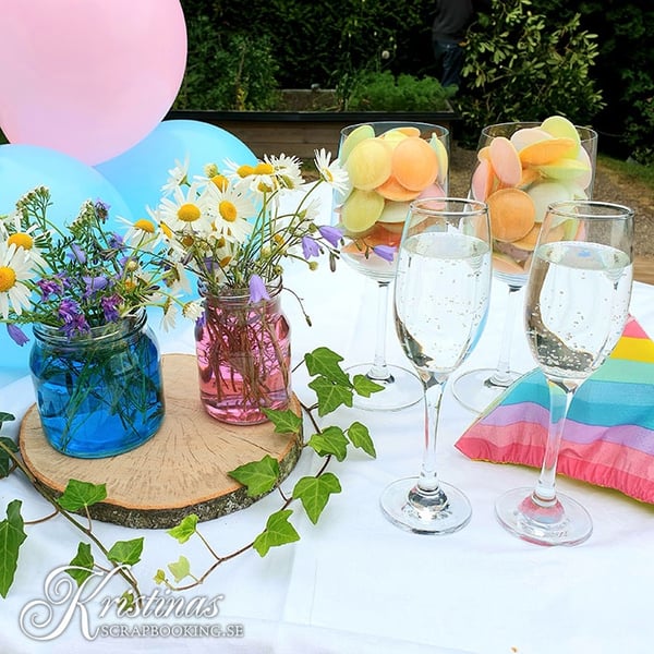 Ballonger 23 cm - Mixade färger - Runda - 100 mixade