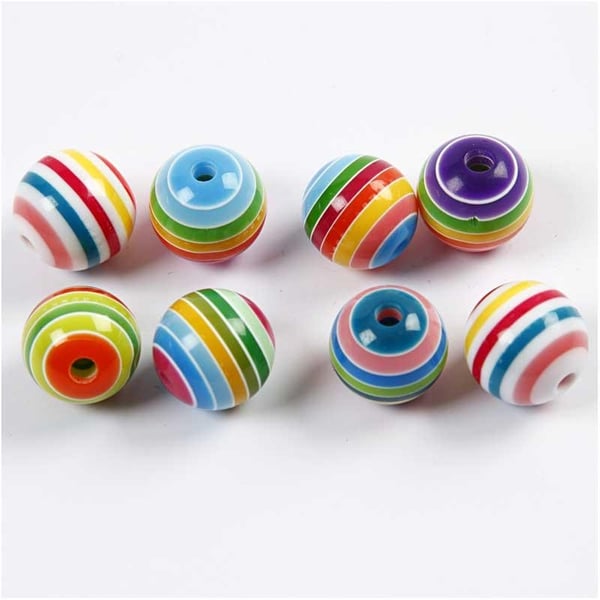 Resin Pärlor Rund Design - 12 mm - 510 gram