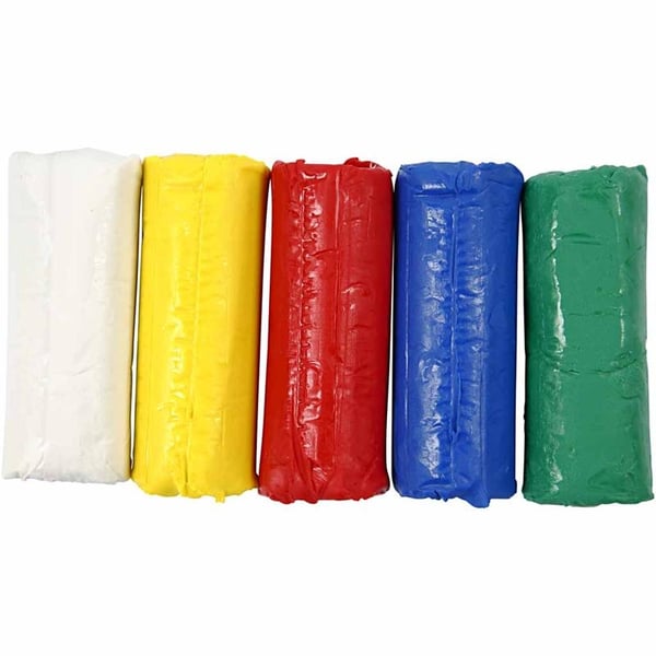 Soft Clay modellera - 5 st Basfärger - 400 g