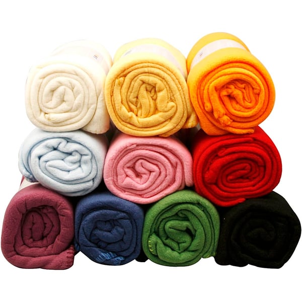 Fleece med sydd kant - 125 x 150 cm - 10 st