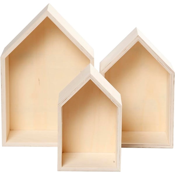 Förvaringslådor - Plywood - H: 20,3+25,3+31 cm - 3 st