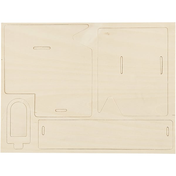 3D Pussel - Hus med ramp - Höjd: 20 cm - Plywood
