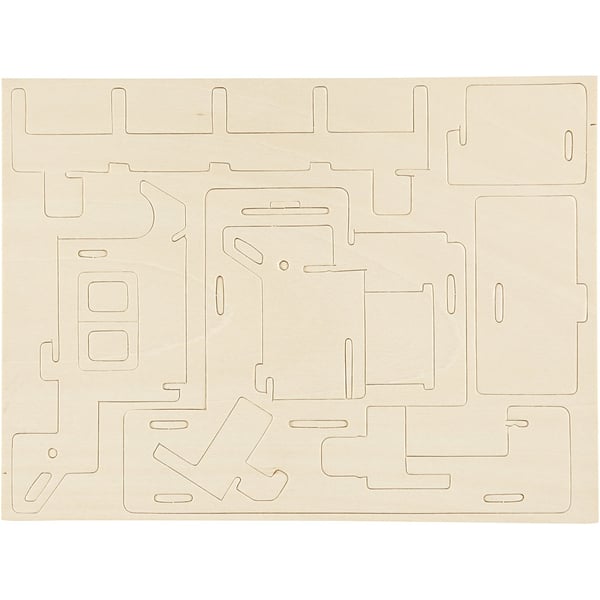 3D Pussel - Hus med ramp - Höjd: 20 cm - Plywood
