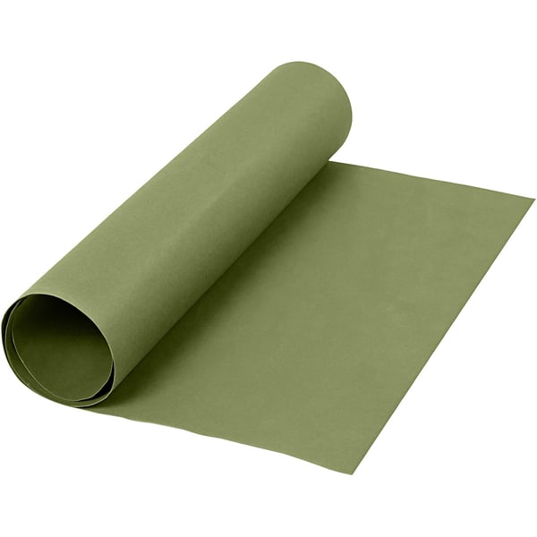 Läderpapper - B: 50 cm - Tjocklek 0,55 mm - Grön - 1 m