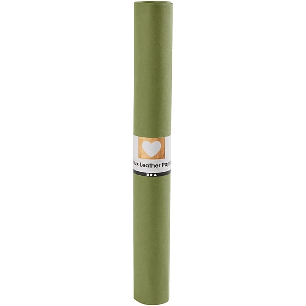 Läderpapper - B: 50 cm - Tjocklek 0,55 mm - Grön - 1 m