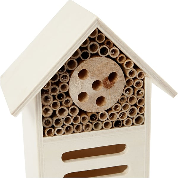 Insekts- och fjärilshotell i Trä - Höjd: 18 cm