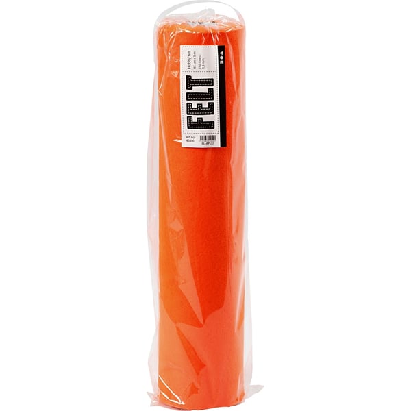 Hobbyfilt - B: 45 cm - Orange - 5 m