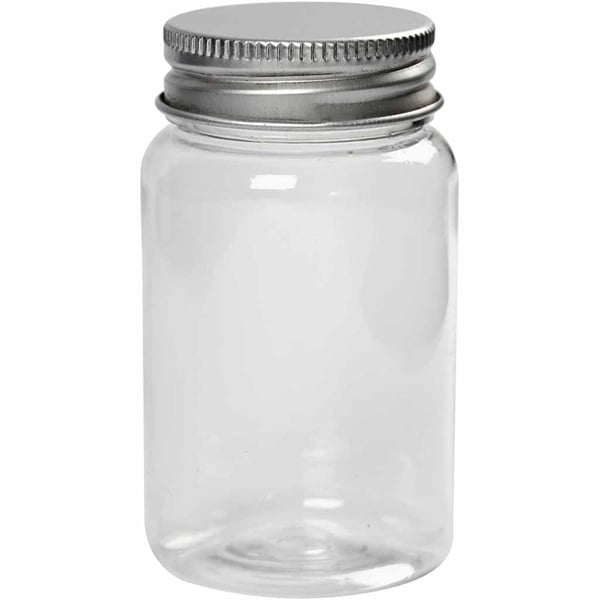 Plastburk med lock - 10 st - 100 ml - Höjd: 77 mm