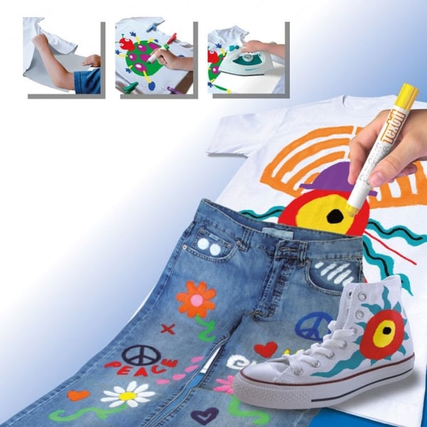 Playcolor Textilfärger - Mixade färger - 6 st