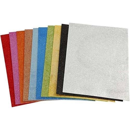 Mossgummi Foam Glitter - 21x30 cm - 10 st