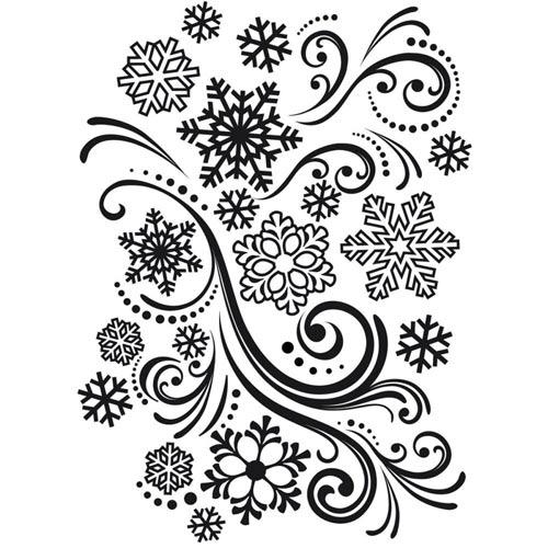 Embossing Folder A6 - Snowflake Swirl - Vaessen