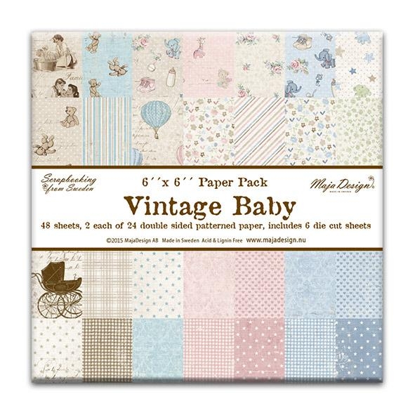 Paper Pad 48 ark - Maja Design 6x6 Tum - Vintage Baby