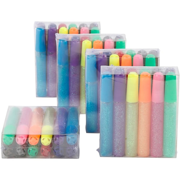 Storpack Glitterlim 60 st - 12 Mixade färger