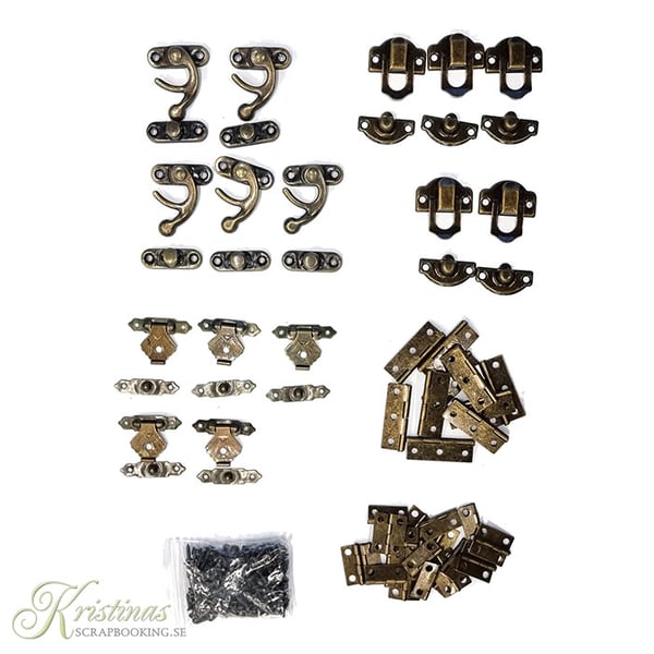 Minibeslag - Antikguld - 15 set