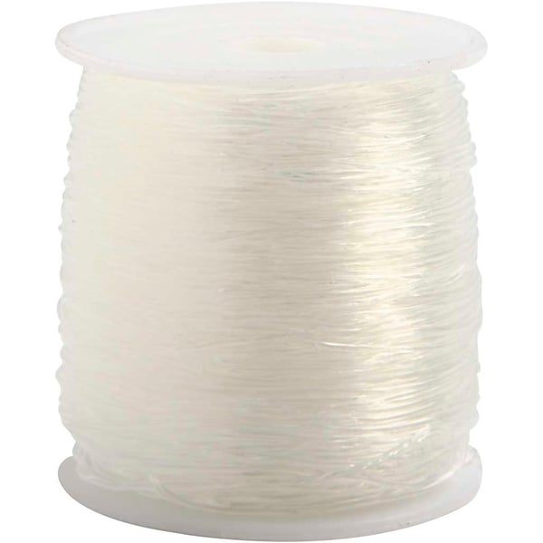 Elastisk Smyckestråd 0,8 mm - Transparent - 100 meter