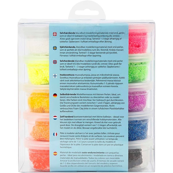 Foam Clay Lera - Mixade Basfärger - 10 Burkar