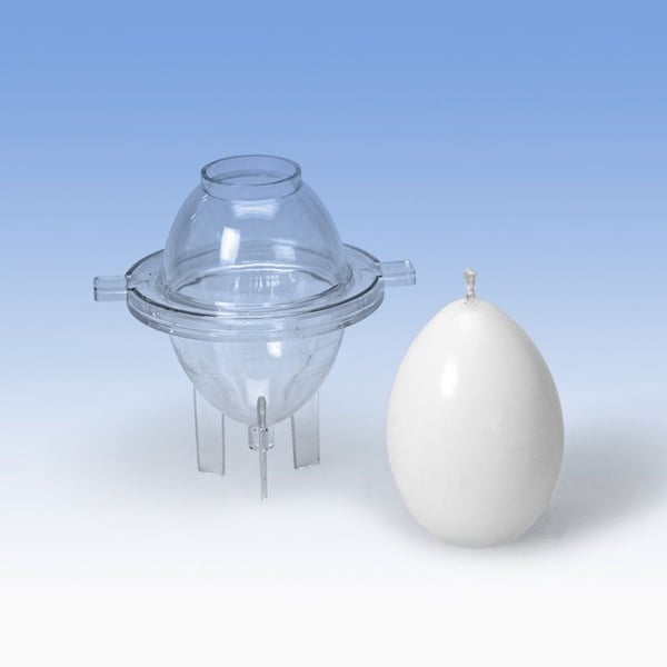 Ljusform Tvådelad - H: 65 mm - dia. 47 mm - Ägg
