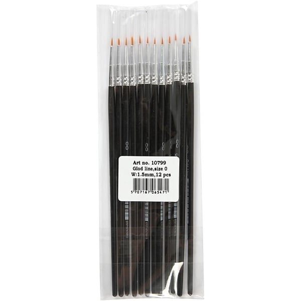 Pensel Gold Line Rund - nr 0 - 12 st