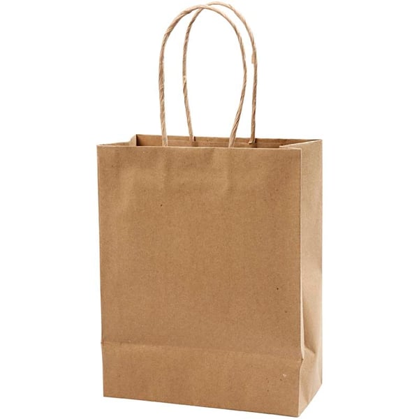 Papperspåsar - H: 23 cm - B: 18 x 9 cm - 10 st