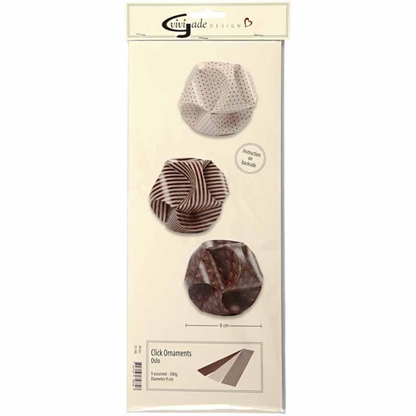 Klickornament - stl. 5,5x28,4 cm - Oslo - 9 set