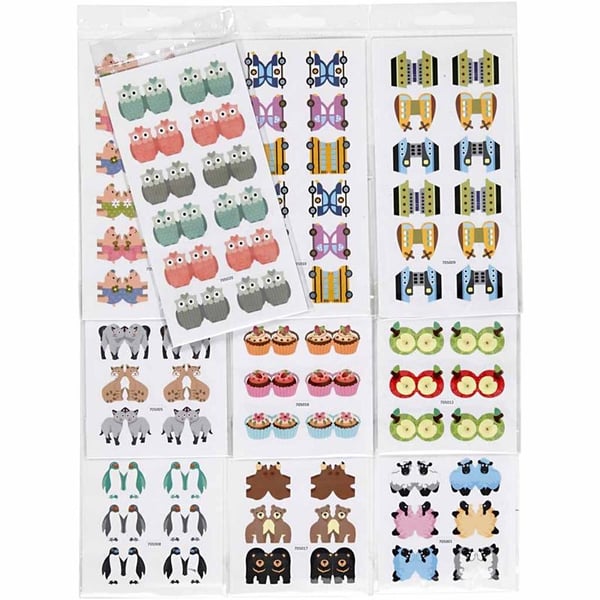 Index Stickers - 7,5x15 cm - 2x10 mixade ark