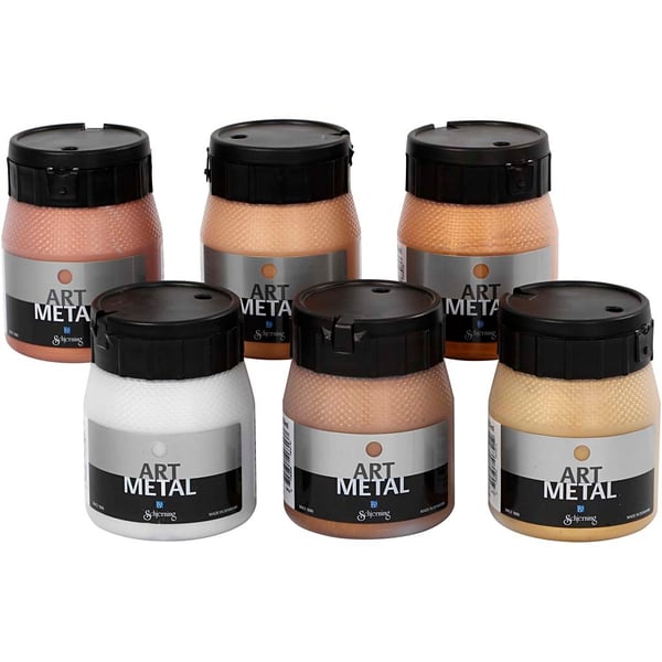 Akrylfärg Art Metal - 6 x 250 ml