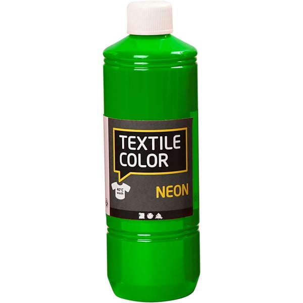 Textil Färg Neon - Grön - 500 ml
