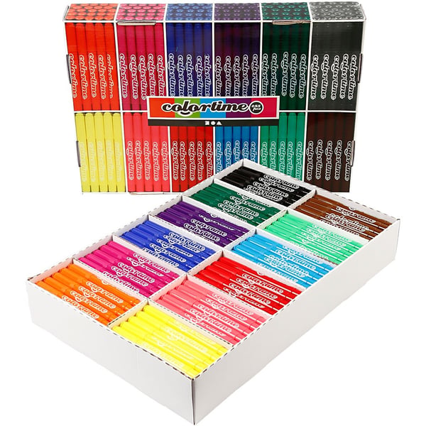 Colortime tuschpennor - Basfärg Set 1 - 5 mm - 288 st