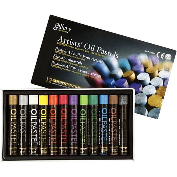 Oljepastellkritor Gallery Metallic - 12 st