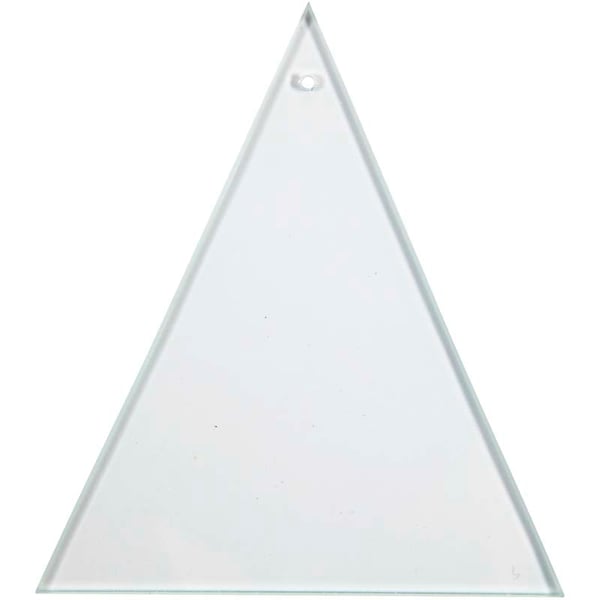 Glasplatta - stl. 8 x 9 cm - Tjocklek 3 mm - Trekant - 10 st