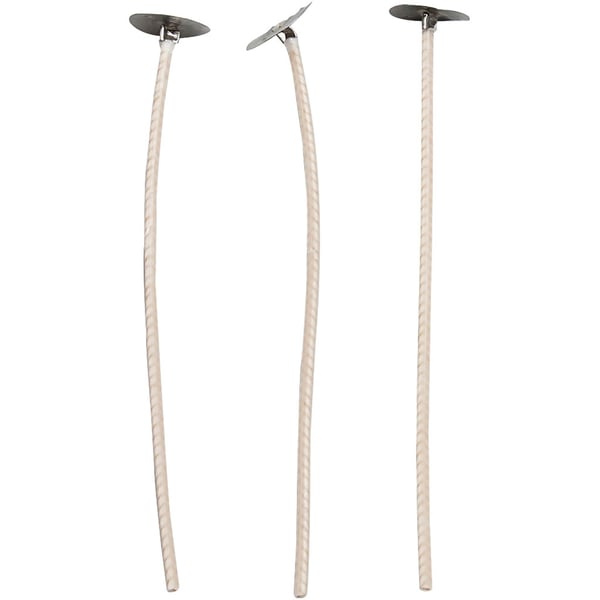 Vaxade ljusvekar - 50 st - Längd: 10 cm - Tjocklek 2 mm