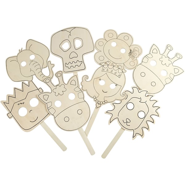 Masker - B: 22 cm - L: 35 cm - Plywood - 16 st - Tjocklek 2 mm