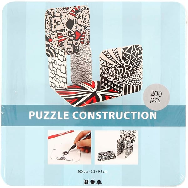 Puzzle konstruktionsbrickor - 200 st
