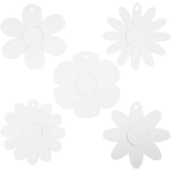 Pappersfigurer - Blommor - 400 g - Vit - 100 st