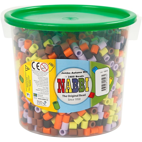 Nabbi Pärlor Jumbo 10mm - Höstmix - 2450 st