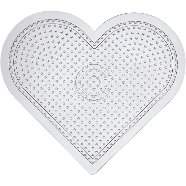 Pärlplattor - H: 15 cm - Stora hjärtan - 10 st