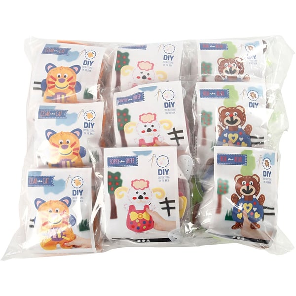 Storpack Felt Friends - 18 set av Filtdjur att göra själv