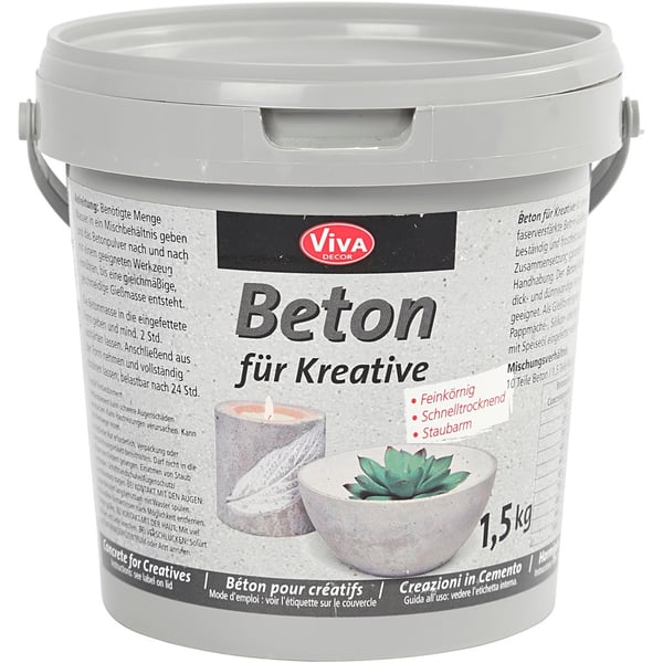 Hobbybetong Viva Decor - Grå - 1500 gram