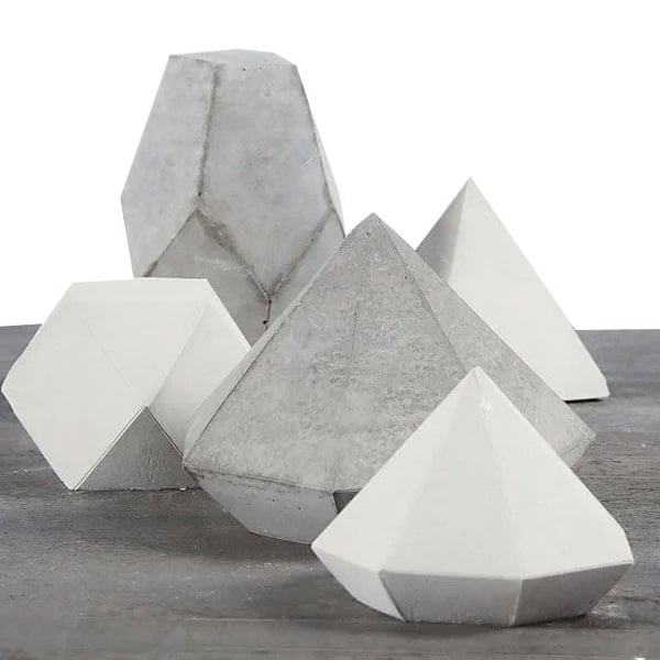 Gjutformar - H: 6+13 cm - Geometriska former - 5 st