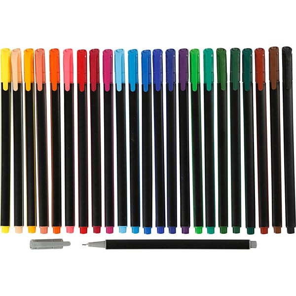 Colortime Fineliner Tusch - 24 st färger - 0,7 mm